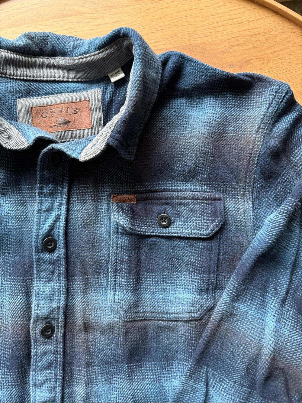 Orvis 100% Cotton Blue Plaid Shacket